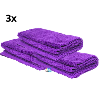 3- Pano Microfibra Automotivo Toalha 30x30 Zacs Roxo 230gsm