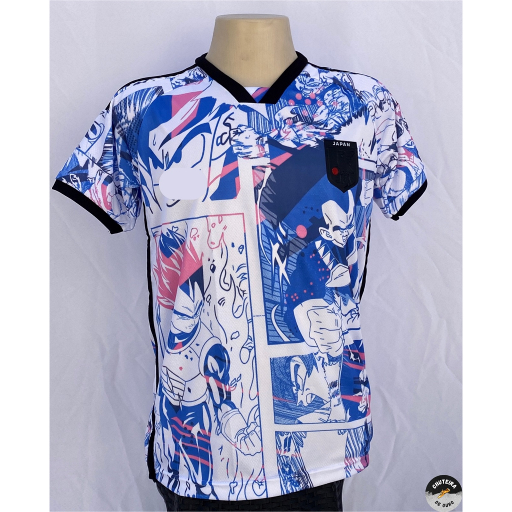 Camisa da Seleção do Japão Dragon Ball Camiseta de Seleção Vegeta