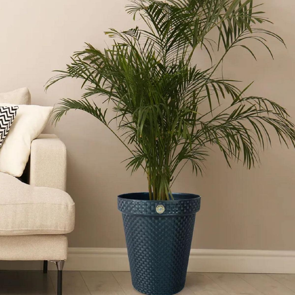 VASO RETTANGOLARE BALCONIERA RATTAN CM 50 BIANCO