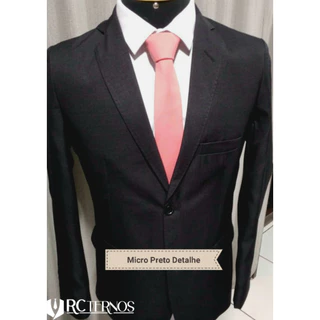 Terno slim corte italiano em microfibra premium