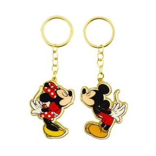 2 Chaveiros Mickey e Minnie Beijando (Metal)