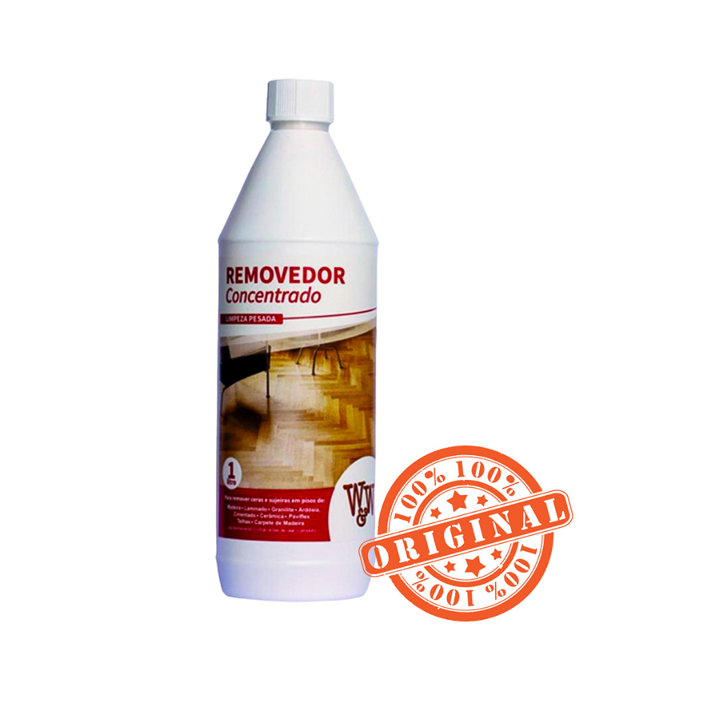 Removedor De Cera Para Piso De Madeira Concentrado - W&W 1L | Shopee Brasil
