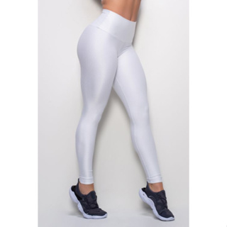 Calça Legging Branca Feminina Lisa Fitness Suplex Enfermagem - Academia -  Esteticista