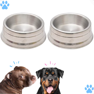 Kit 2 Comedouro Pesado Polido de Alumínio para Cachorro Grande 1900 ml