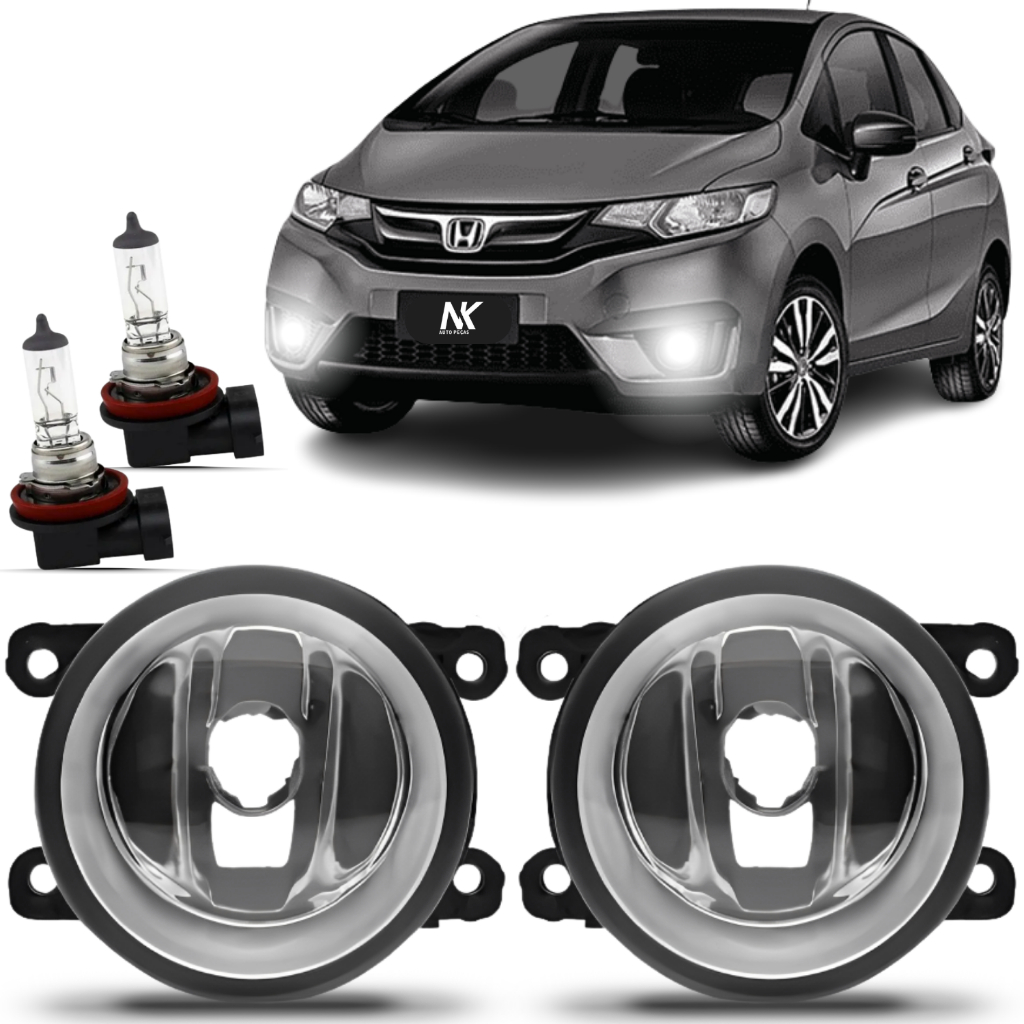 Farol Milha Honda Fit 2015 2016 2017 2018 2019 + Lâmpada | Shopee Brasil