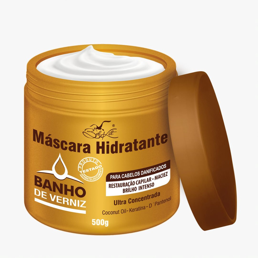 Máscara De Hidratação Capilar Banho De Verniz Belkit 500g | Shopee Brasil