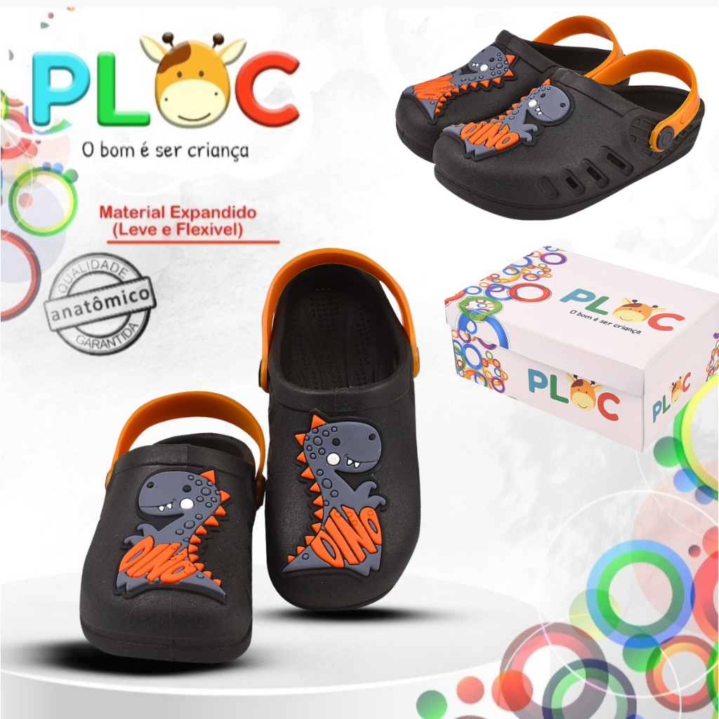 Babuche infantil Menino PLOC Bab72 DINOSSAURO
