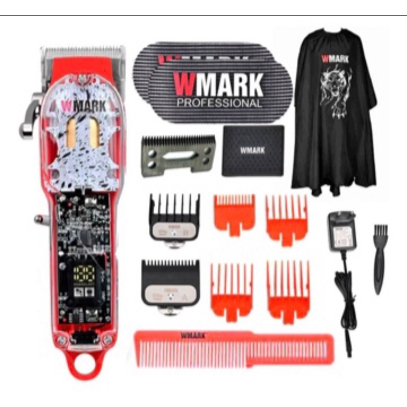 Maquina De Cortar Cabelo Wmark Ng 409 Lamina Vazada Com Capa