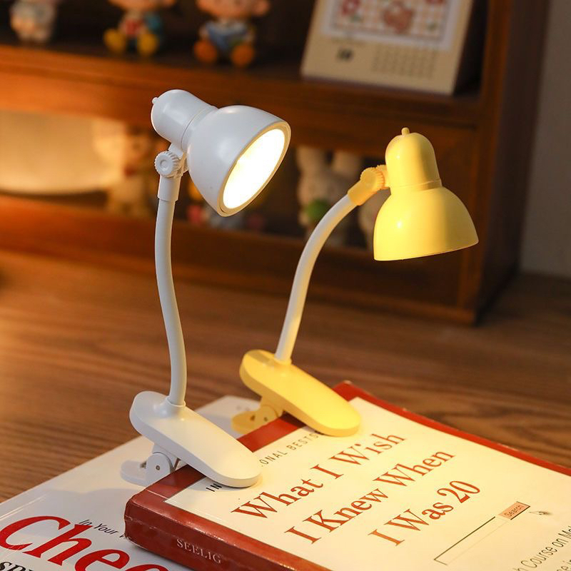 Mini Lâmpada De Mesa LED Alimentada Por Bateria Livro De Leitura Clipe Luz Ajustável Portátil Noturna Com Clip De Suporte 5.0 2 Avaliações 4
