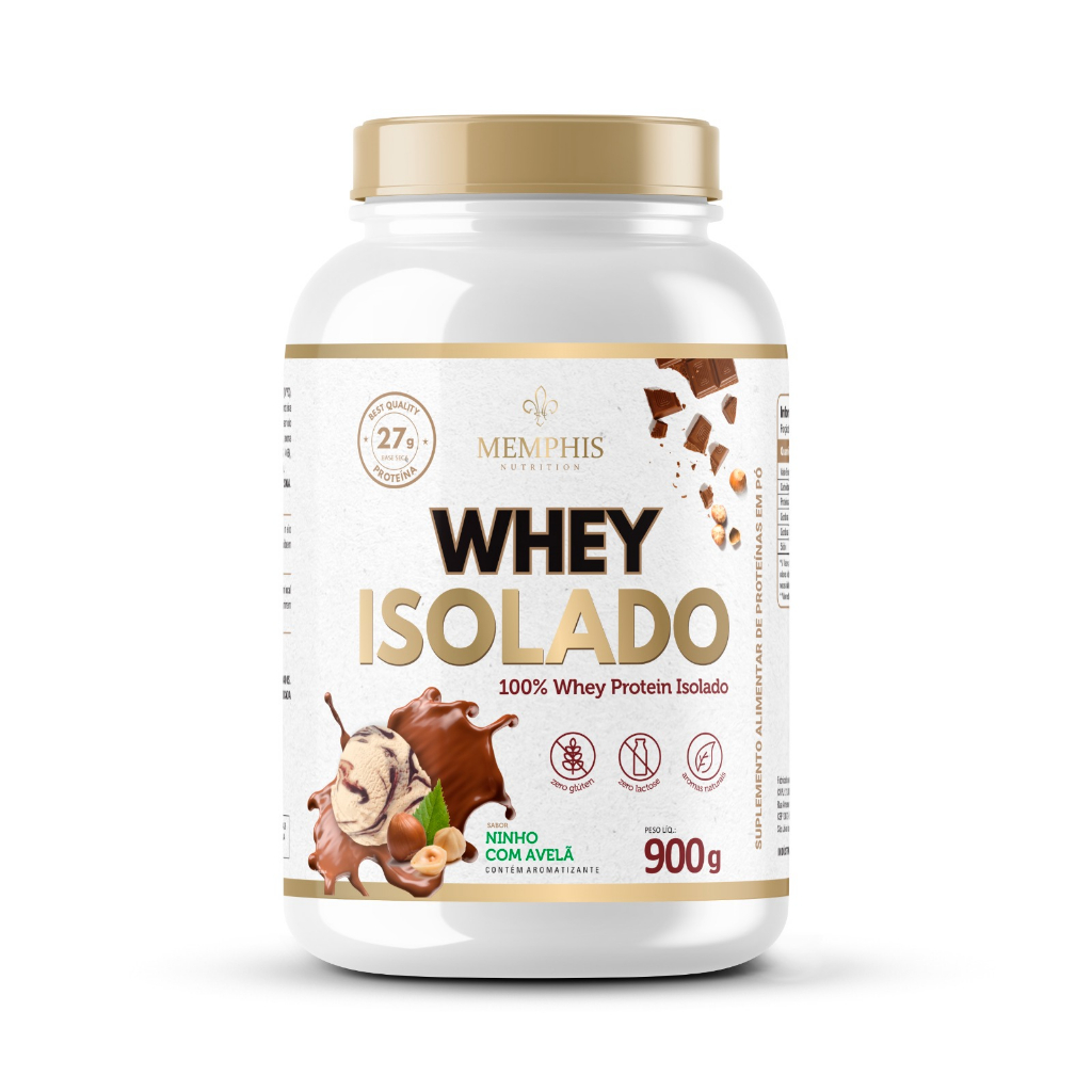 Whey Protein Isolado Zero Lactose 900g - Memphis