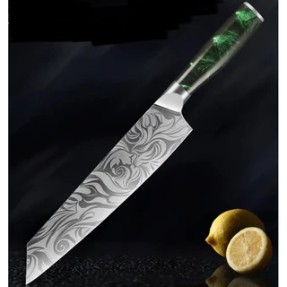 Faca modelo Santoku 9 pol damasco