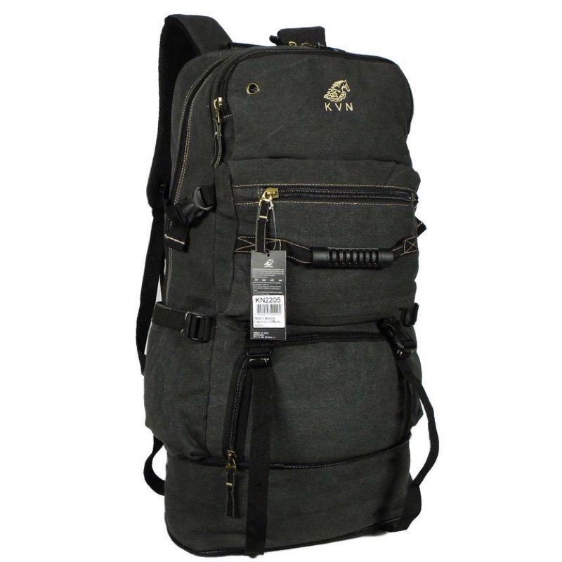 Mochila KVN 2205 Camping Em Lona Com Expansão Reforçada Kvn 80