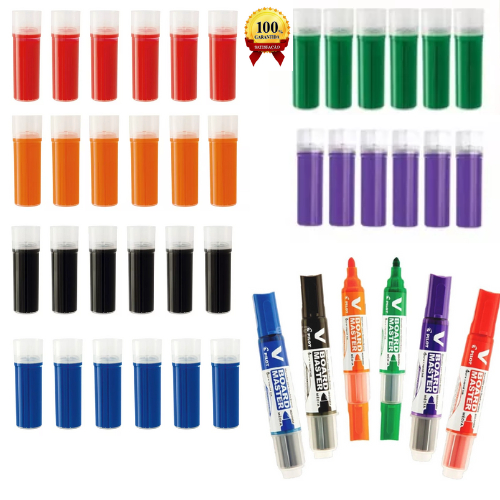 Kit 6 Pinceis Marcador Board Master Quadro Branco Pilot Original