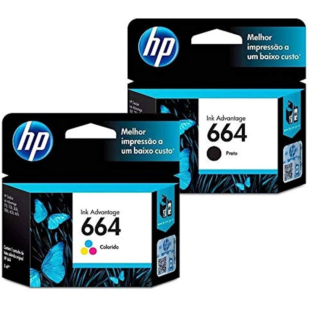 Cartuchos de Tinta HP 664 | 2136 | 4536 Black + Color Original - 2ml