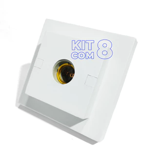 KIT 8 Plafon Quadrado Sobrepor Luminária Branco Bocal Soquete Porcelana E27 Branco PVC RESISTENTE