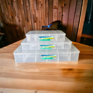 Kit 3 Caixa Box Organizadora Com Divisória Estojo De Pesca Maleta De Ferramentas Porta Parafusos Prego Arruela