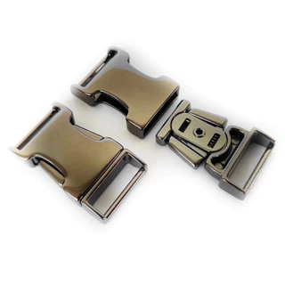 Fecho Fivela de Metal para Coleira Cachorro Pulseira Bracelete GRAFITE NIQUEL CROMADO #40G #40N