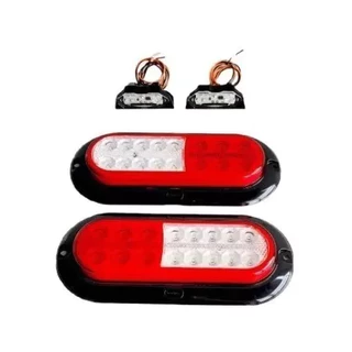 Kit Lanterna De Led Carretinha Com Duas Luz De Placa marte