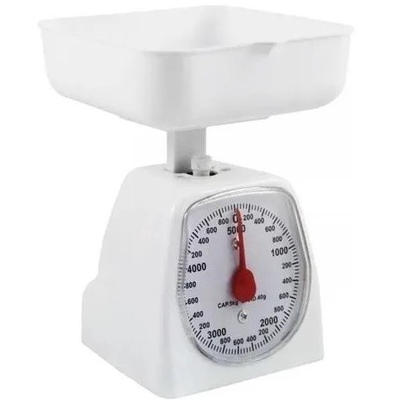 Balança Para Cozinha Com Bandeja Até 5kg Visor Analógico