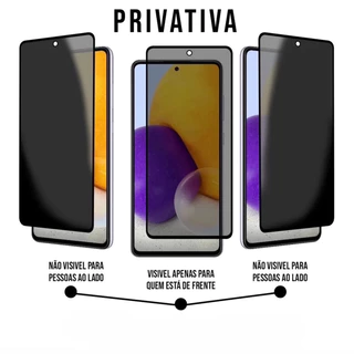 película de vidro 3D privacidade para Samsung A14 / A24 / A54 / A34 / M54 / M14