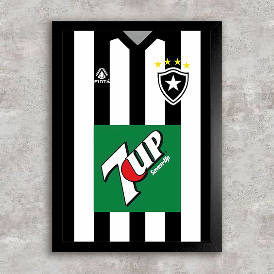 Quadro em Promoção do botafogo com moldura e vidro 3mm campeão brasileiro