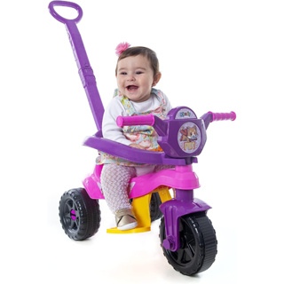 Triciclo Motoca Infantil Happy Pink Meninas Rosa - Xalingo em