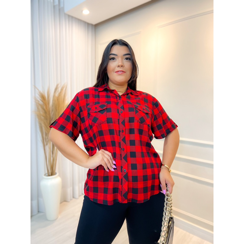 Blusa Feminina Moda Plus Size Tamanhos Grandes Manga Curta Moda Maior  Barata