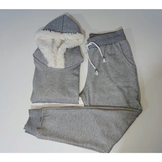 Conjunto Moletom Feminino Plus Size Com Capuz