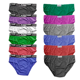 Kit 3 Cuecas Tradicional Algodão Cueca Slip Algodão 100%