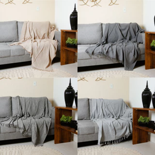Kit 2x Manta Para Sofá 2,40 x 1,80 Decoração Promoção Grande Grossa Retrátil