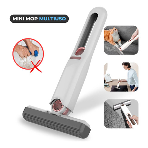Mini Mop Esfregão Limpeza Dobrável Portátil Ajustável Mágico Multifuncional