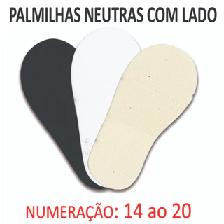 Palmilhas com Lado Neutras (N°14 ao 20) - 10 Pares