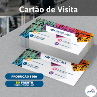 300 Cartões de Visita Coloridos Produção 1 Dia Cartão de Visita Personalizado