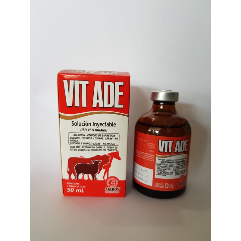 Ade Vit Ade 50 Ml Calbos Vitamina Para Bovinos Equinos E Ovinos