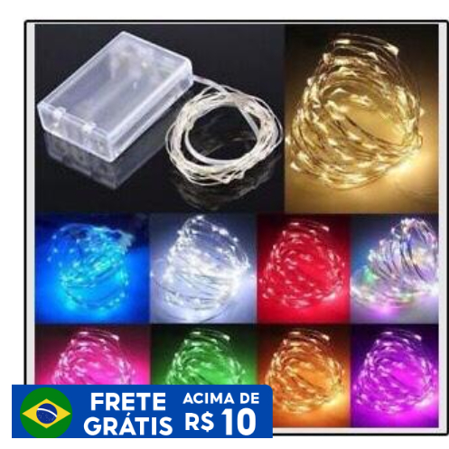 Fio de Led Fio Fada 3m Leds Várias Cores Disponíveis