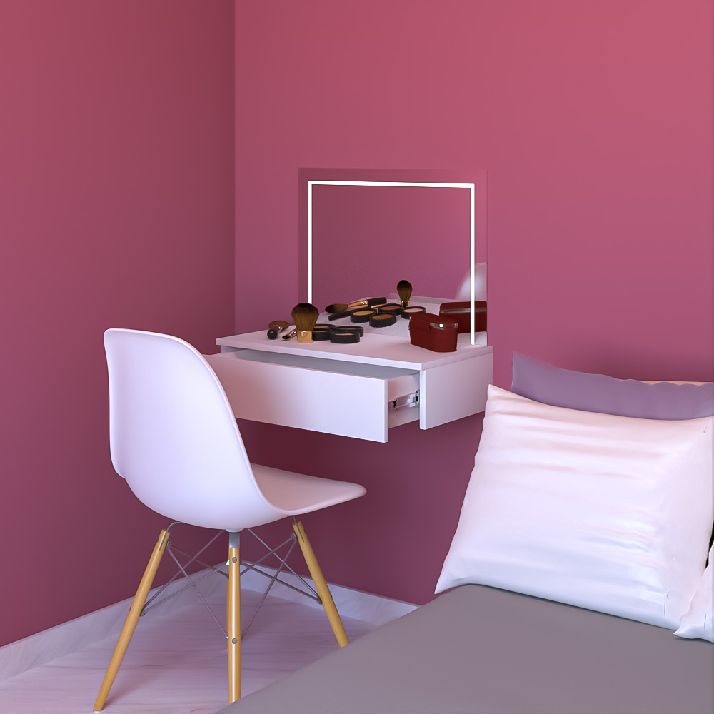 Gaveta Suspensa Penteadeira Aparador 60cm Em Mdf E Trilho Telescópico Para Salão De Beleza Manicure Pedecure