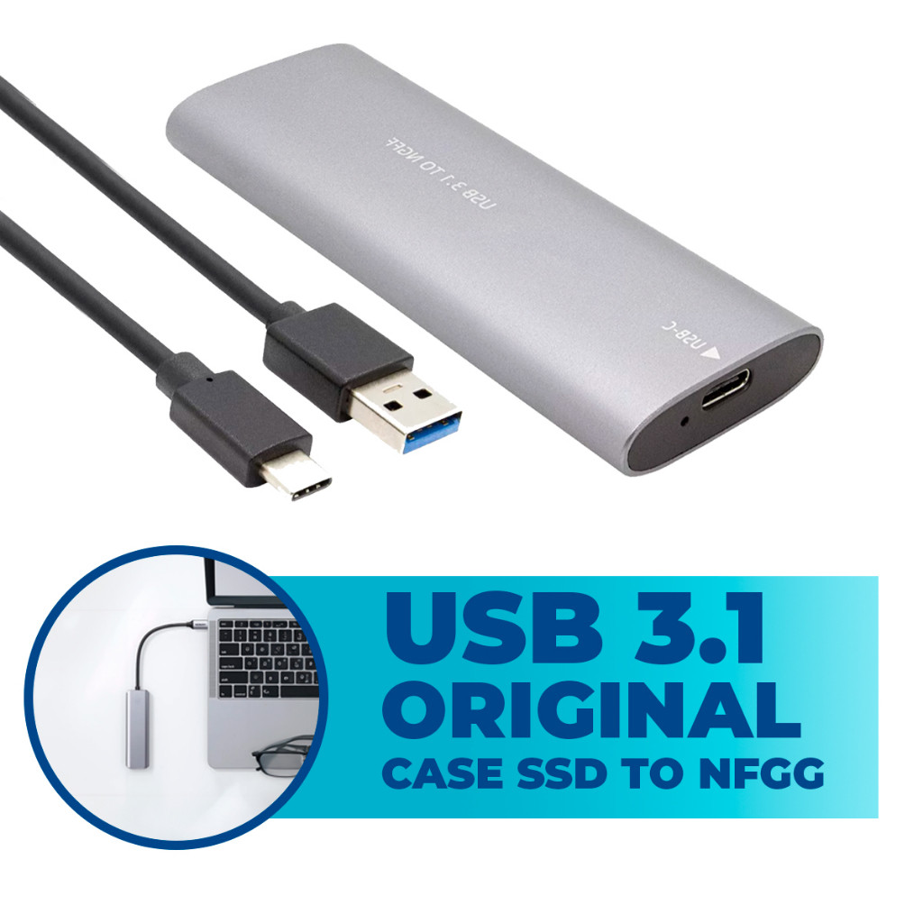 Adaptador Case SSD M2 Ngff Portátil USB Rápido Pcie Case Externo Cabo Usb 3.0 Incluso Acessórios