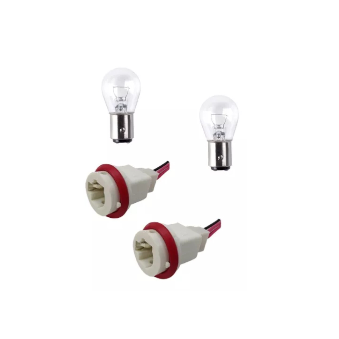 Par Soquete Pisca 2 Polos C/ Chicote Com Lampada Branca