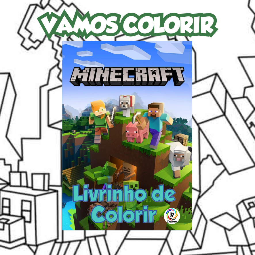 Minecraft para Colorir 2  Minecraft para colorir, Folhas para