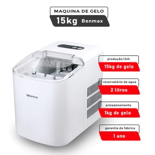 Máquina de Gelo Portátil Benmax BMGX15-01 15kg Branca