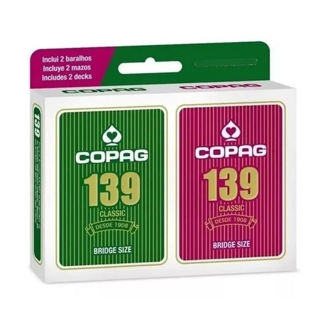 2 Baralho Copag 139 Original Premium Jogo Buraco 108 Cartas