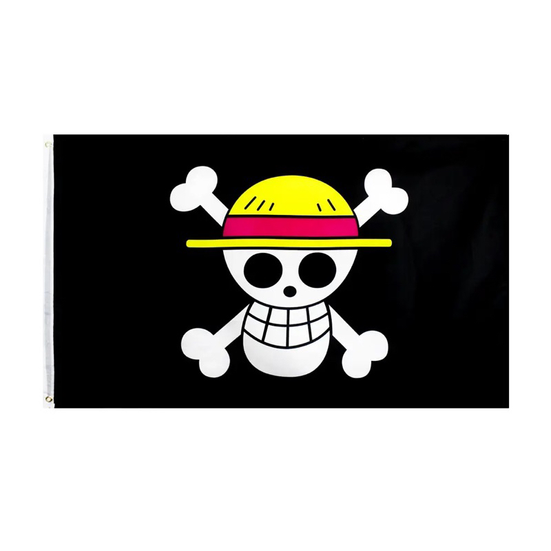 Bandeira Pirata Bando do Chapéu de Palha Luffy One Piece 90x150cm