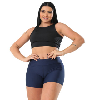Shortinho Curto Legging Feminino Academia Shorts Caminhada Praia do Plus Size P Ao G4 Estica bem Super Resistente