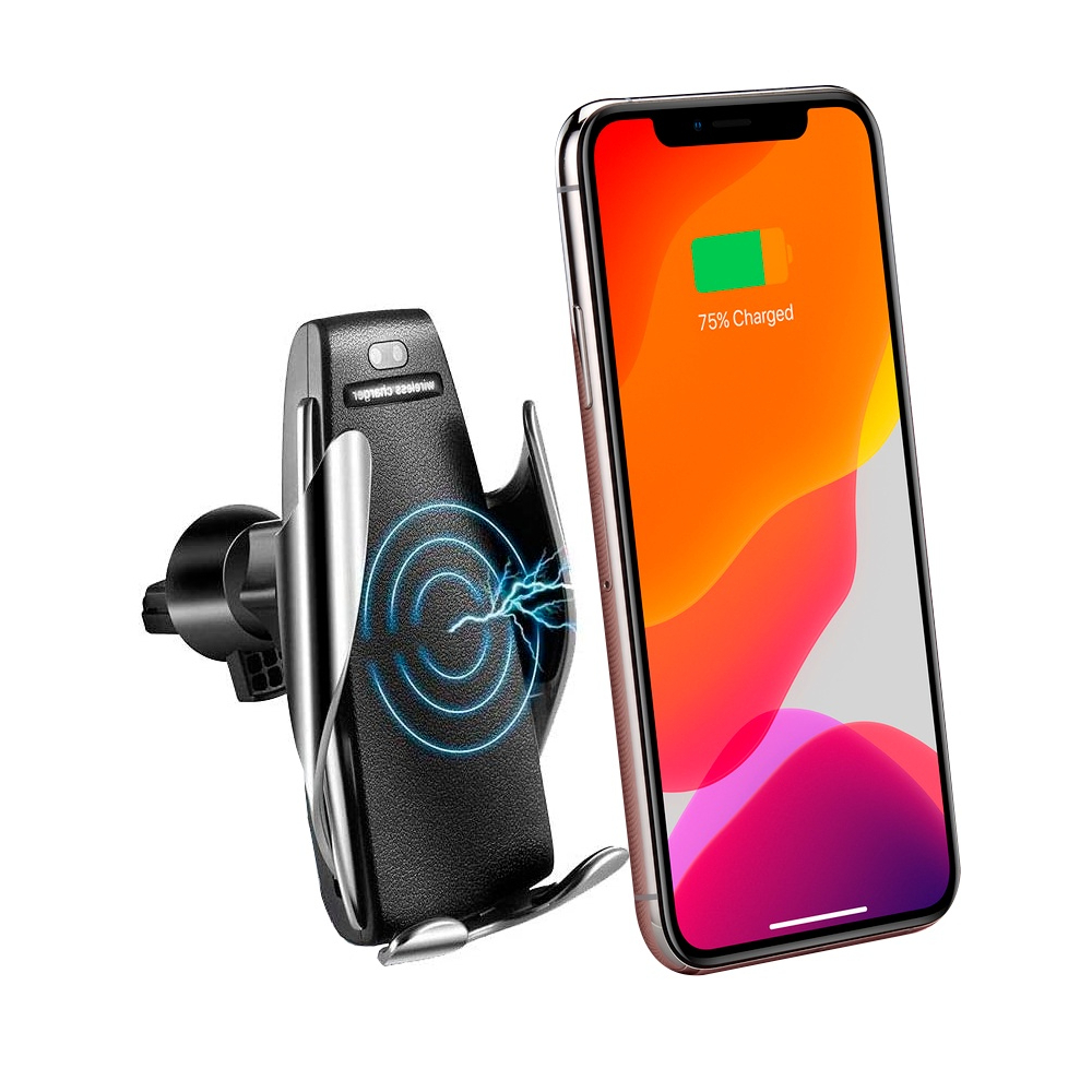 Suporte Veicular, Celular, Carregador S5 Wireless, Indução, Sem fio Automático, Android, Iphone