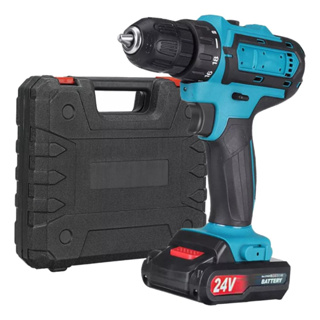 Parafusadeira Furadeira Forte de mais 24v Sem Fio Bateria Extra Bivolt 10 -HQ