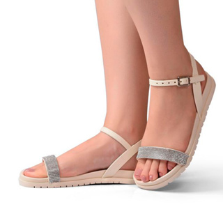 Sandália Papete Birken Feminina Strass Confortável