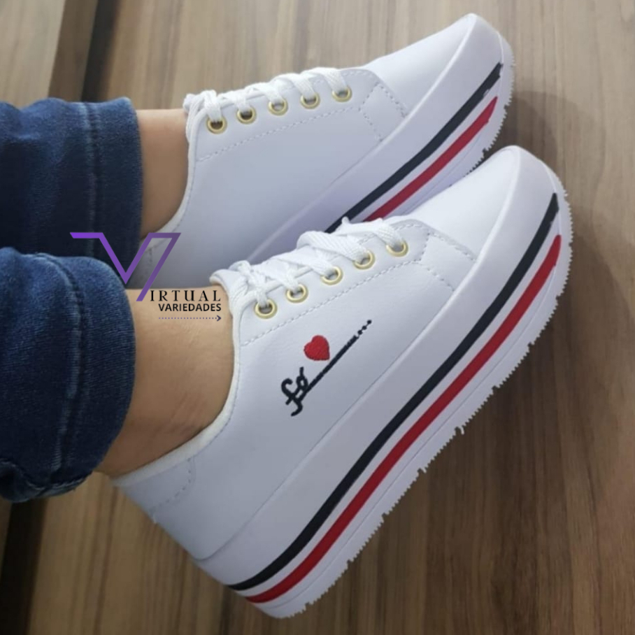 Tênis Feminino Blogueira Plataforma Casual Mais Vendido | Shopee Brasil