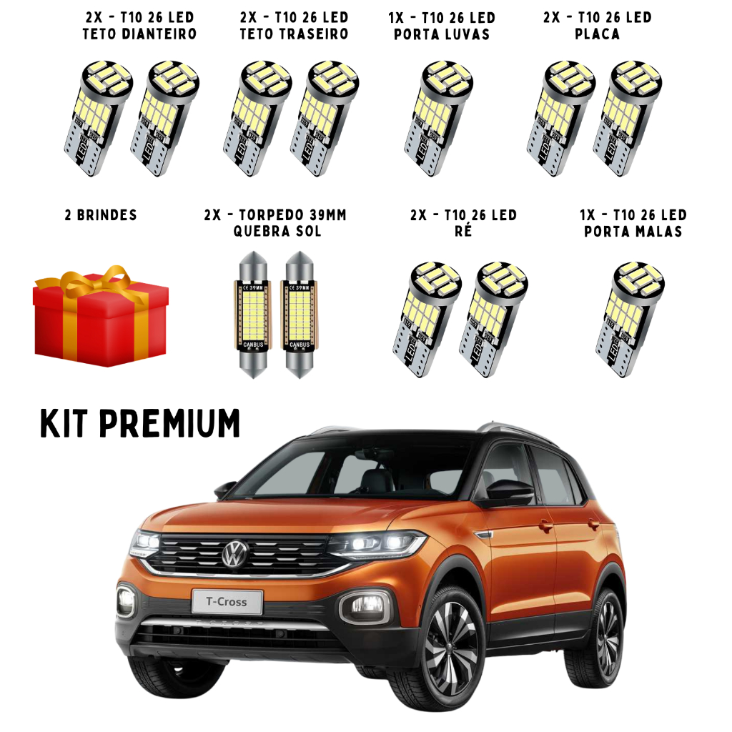 Kit Led Premium Vw Tcross - Canbus +