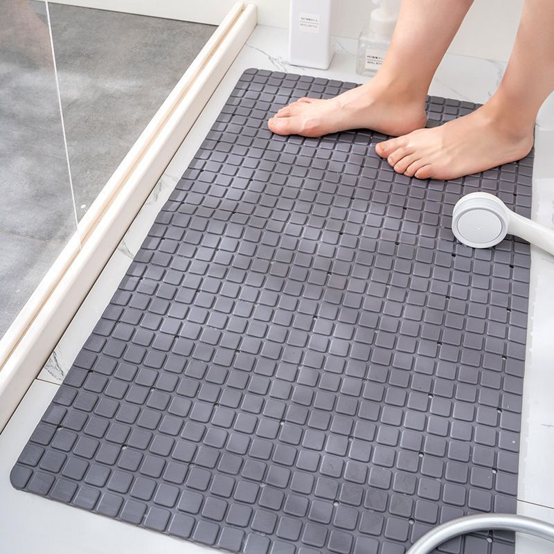 Tapete de Box Antiderrapante Banheiro com Ventosa Estilo Quadradinhos Geométrico 38*68cm