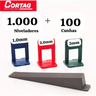 1.000 Niveladores e 100 Cunhas Cortag Eco Caixa Master
